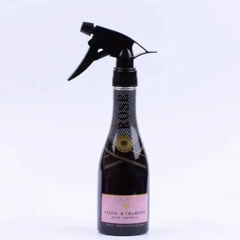 NWT  Champagne Design Empty Plastic Spray Bottle Refillable BLACK